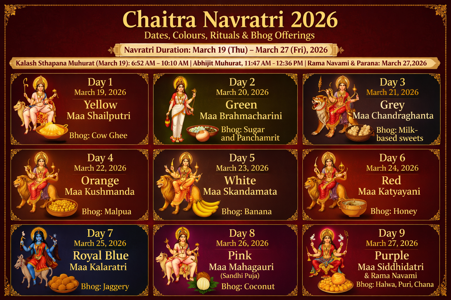Navaratri Celebrations Fri 20 March - Fri 27 March Ramacharitmanas Recitation
