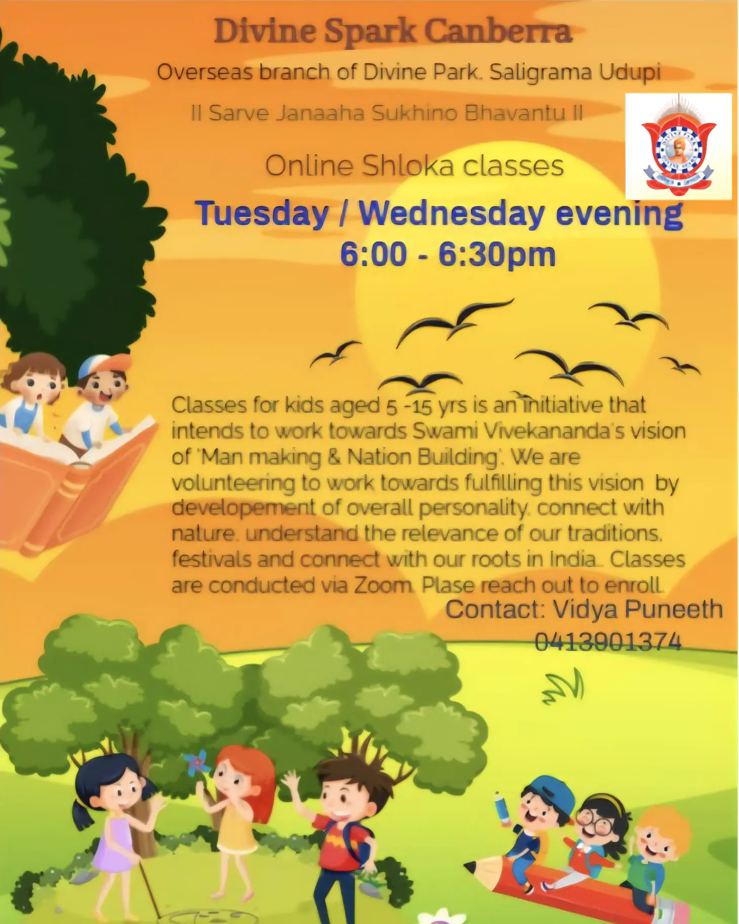 Online Class for Children Ages 5 to 15 Years