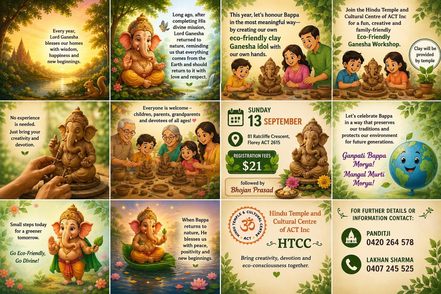 Ecofriendly Ganesh Workship - Sun 13 Sept 10am